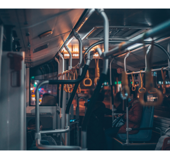How does the e-board promote the development of smart buses?
